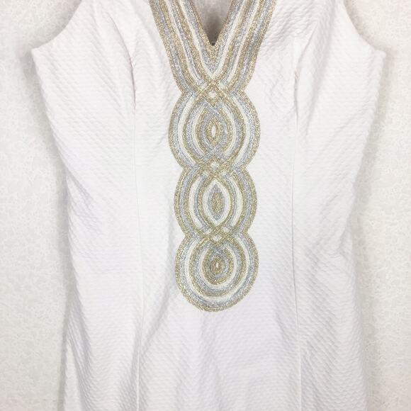 Lily Pulitzer Valli Shift Mini Dress Size 00 Resort White Preppy Quiet Luxury - Picture 9 of 15